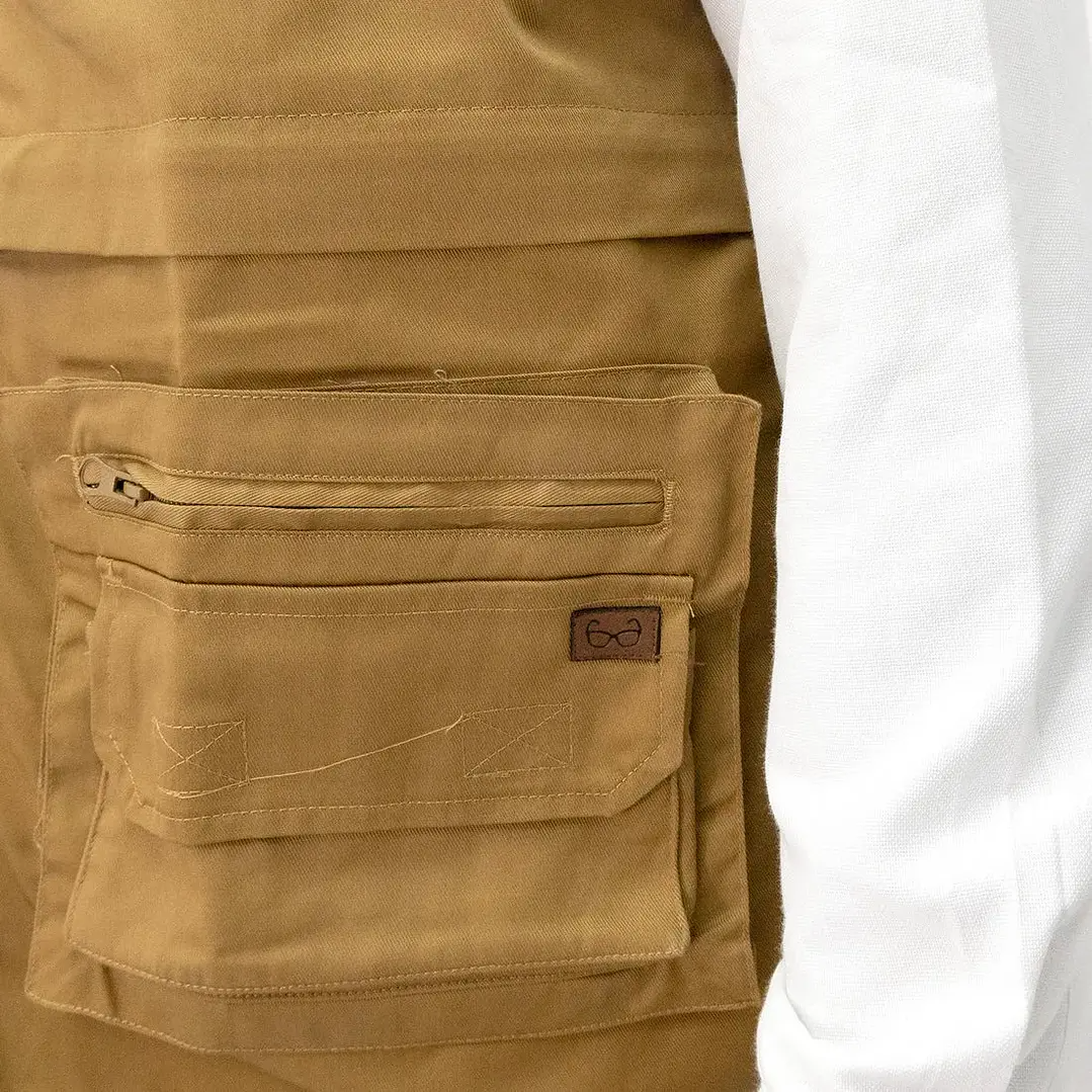 Chaleco Geologo Gabardina Quebec Camel