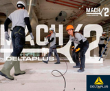 Pantalón Cargo Gabardina Deltaplus Mach 2 Azul/Negro