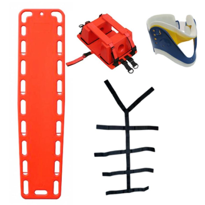 Kit Inmovilizador (Camilla Plástica, Inmov. lateral, cuello cervical y correa)