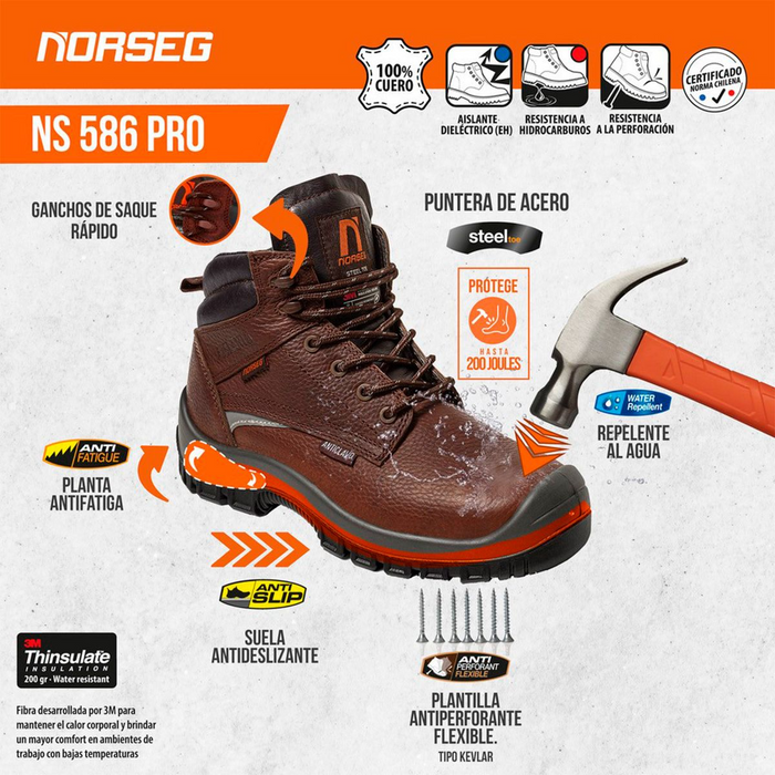 Botín de Seguridad NS 586 PRO Norseg Unisex