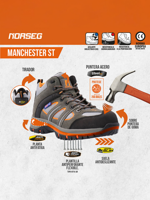 Zapato de Seguridad Manchester ST Hombre