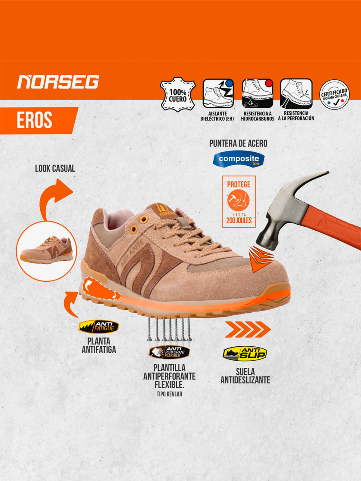 Zapatilla de Seguridad Norseg Eros Hombre