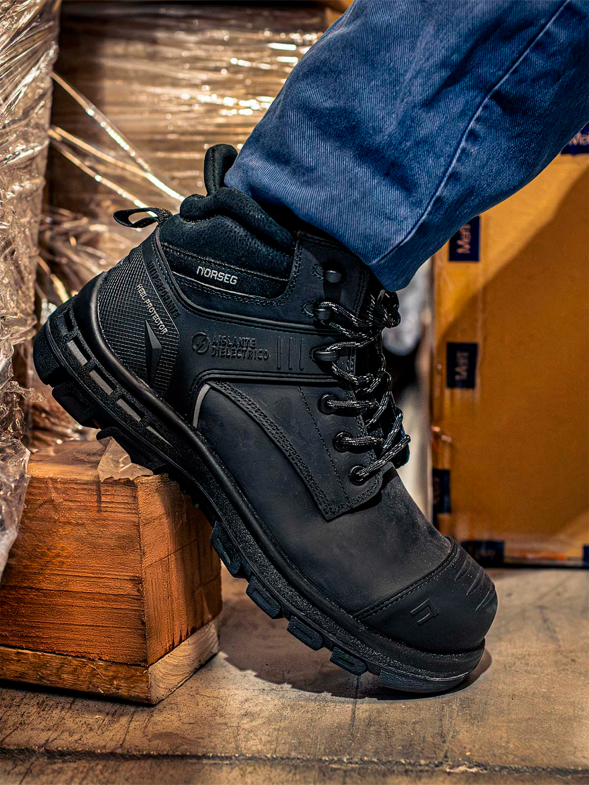 Botín de Seguridad Norseg 585 Black CT Hombre