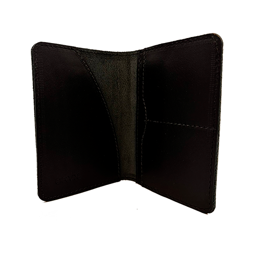 Porta Pasaporte de Cuero Oryx Moremi Negro