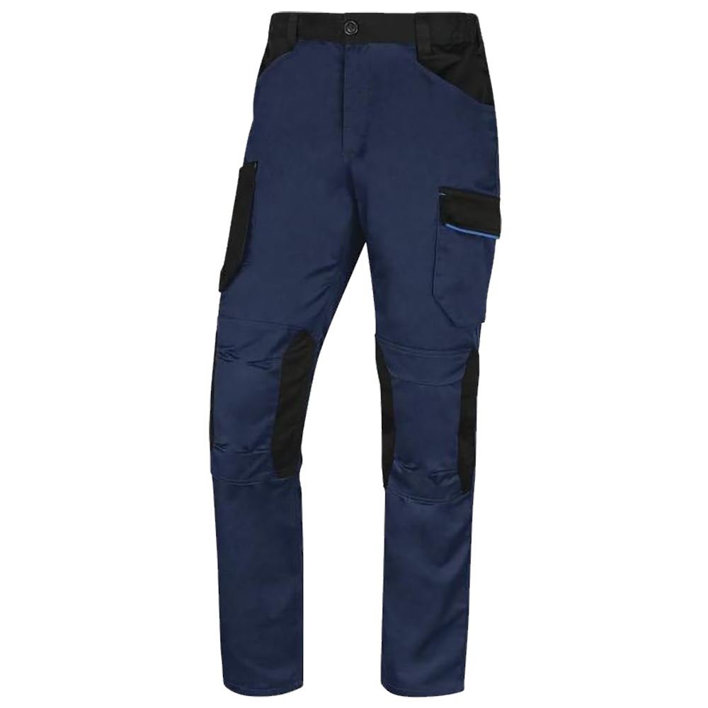 Pantalón Cargo Gabardina Deltaplus Mach 2 Azul/Negro