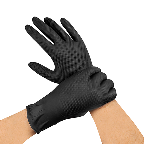 Guante Nitrilo Texturizado Negro (Caja 50 unidades)