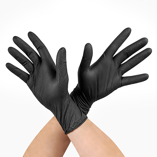 Guante Nitrilo Texturizado Negro (Caja 50 unidades)