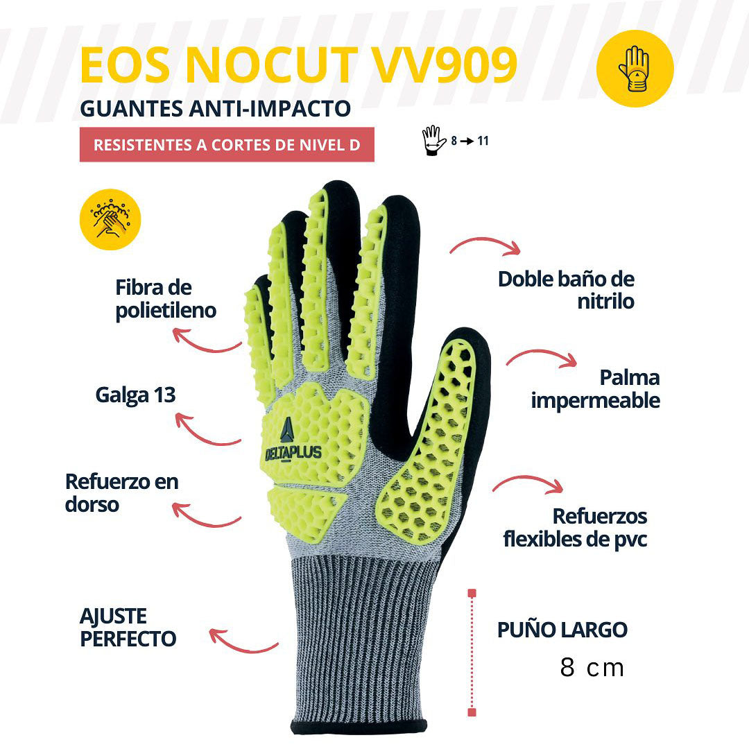 Guante Anti Corte y Anti impacto EOS NOCUT VV909
