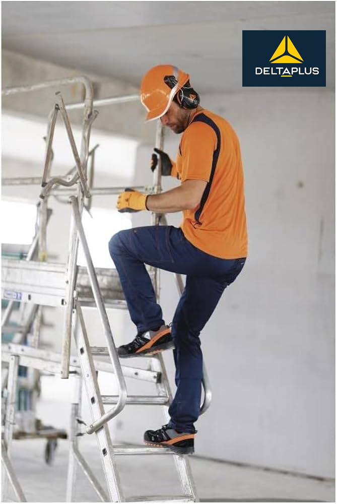 Pantalón Cargo Gabardina Deltaplus Mach 2 Azul/Negro