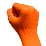Guante Texturizado Nitrilo Naranjo (Caja 50 Unidades)