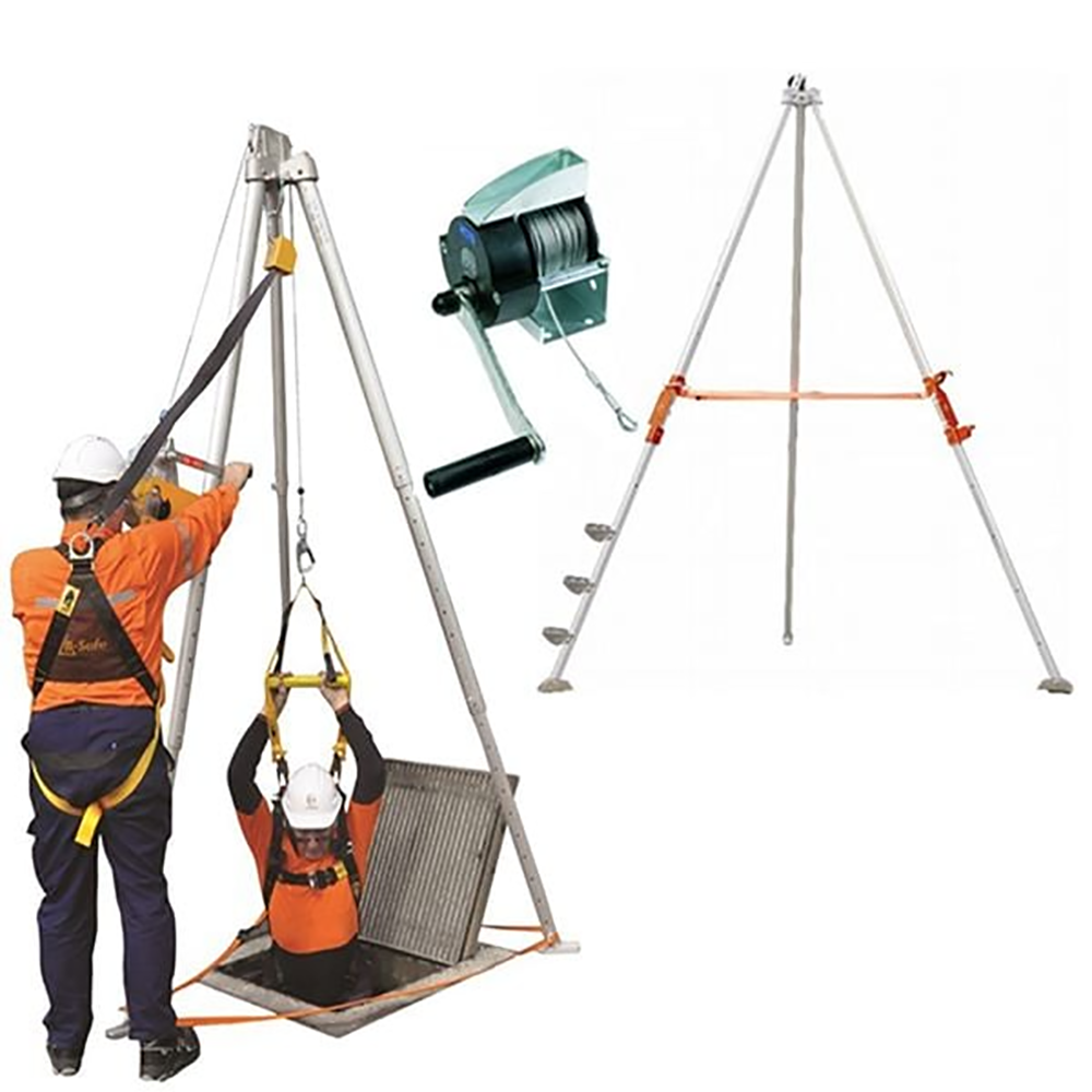 Trípode Para Trabajo en Espacio Confinado con Winche y Bolso Deltaplus