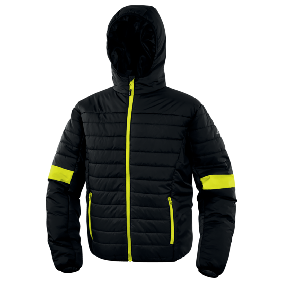 Parka Light Deltaplus Bloom Negro Amarillo Fluor