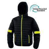 Parka Light Deltaplus Bloom Negro Amarillo Fluor