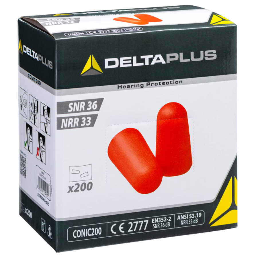 Tapón De Oídos Desechables Deltaplus CONIC200