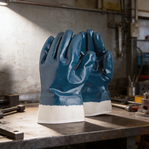 Guante De Nitrilo Puño Seguridad Eurogloves