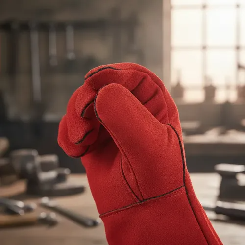 Guante Soldador Descarne Rojo Eurogloves