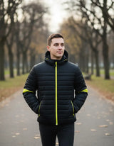 Parka Light Deltaplus Bloom Negro Amarillo Fluor