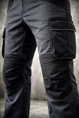 Pantalón Cargo Gabardina Deltaplus Mujer Mach 2 Gris/Negro