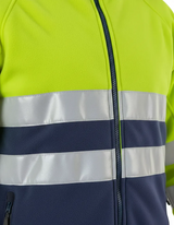 Micropolar Bicolor Alta Visibilidad Hombre Amarillo Fluor