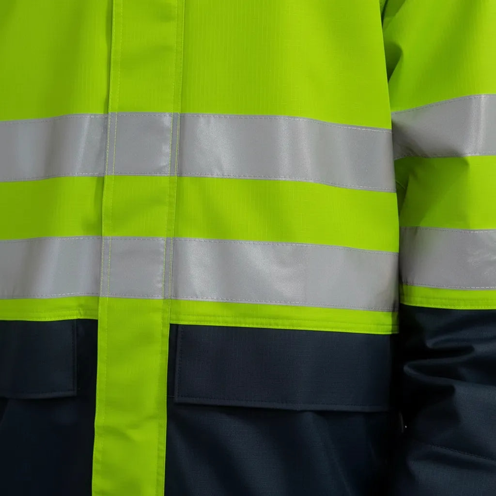 Traje Para La Lluvia PU Antiácido Hi-Vis Storm Amarillo Fluor