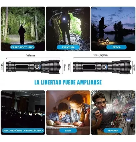 Linterna Tactica Led Recargable  Raptor