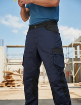 Pantalón Cargo Gabardina Deltaplus Mach 2 Azul/Negro