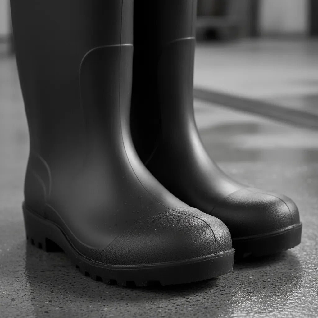 Bota Negra con Pta y Planta de Acero Storm