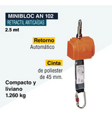 Retráctil Minibloc Deltaplus Cinta 2.5 Mts