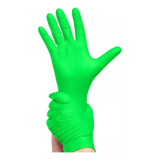 Guante Texturizado  Nitrilo Verde (Caja 50 Unidades)