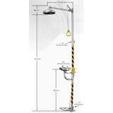 Ducha y Lava Ojos Steelpro Inox 316 (BD-550A)