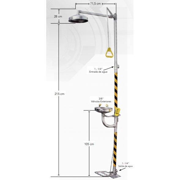 Ducha y Lava Ojos Steelpro Inox 316 (BD-550A)
