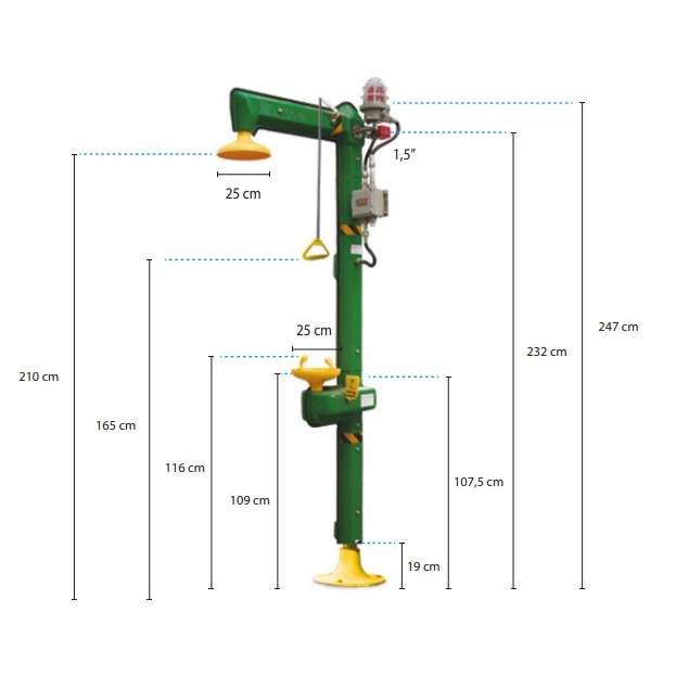 Ducha Lava Ojos Steelpro B-TEMP (BD-580A)