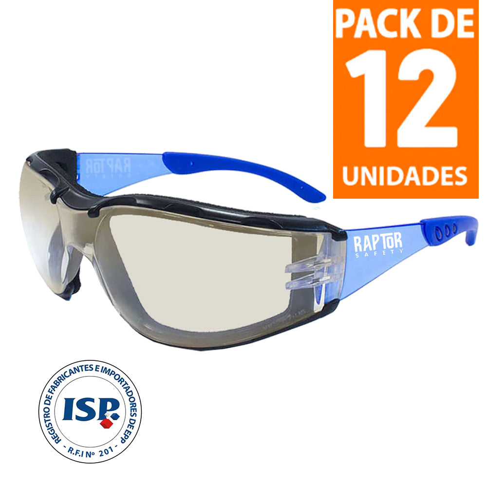 Anteojos de seguridad Raptor Foam Plus In-Out (Pack de 12 Unid.)