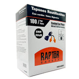 Caja de Tapon De Oídos Reusable Raptor C/Bolsa Snr: 27 Db 100 Und.