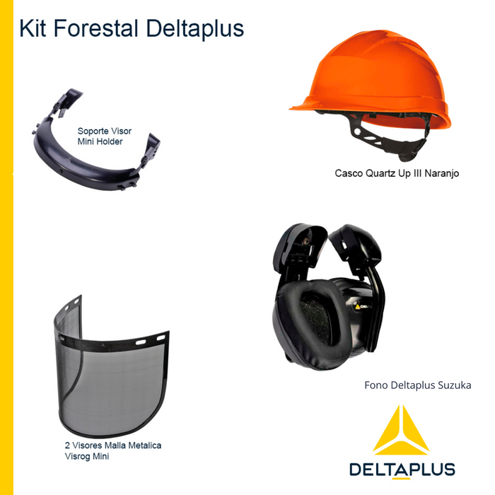 Kit Casco Forestal Motosierrista DeltaPlus c/cubrenuca