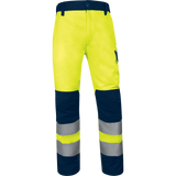 Pantalón Deltaplus HI-VIS Amarillo Fluor - Azul