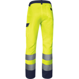 Pantalón Deltaplus HI-VIS Amarillo Fluor - Azul