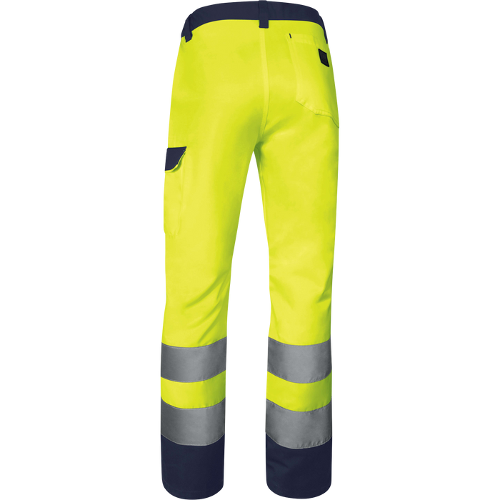 Pantalón Deltaplus HI-VIS Amarillo Fluor - Azul
