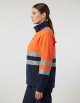 Micropolar Bicolor Alta Visibilidad Mujer Naranjo Fluor