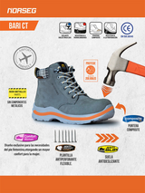 Botín de Seguridad Femenino Norseg Bari CT