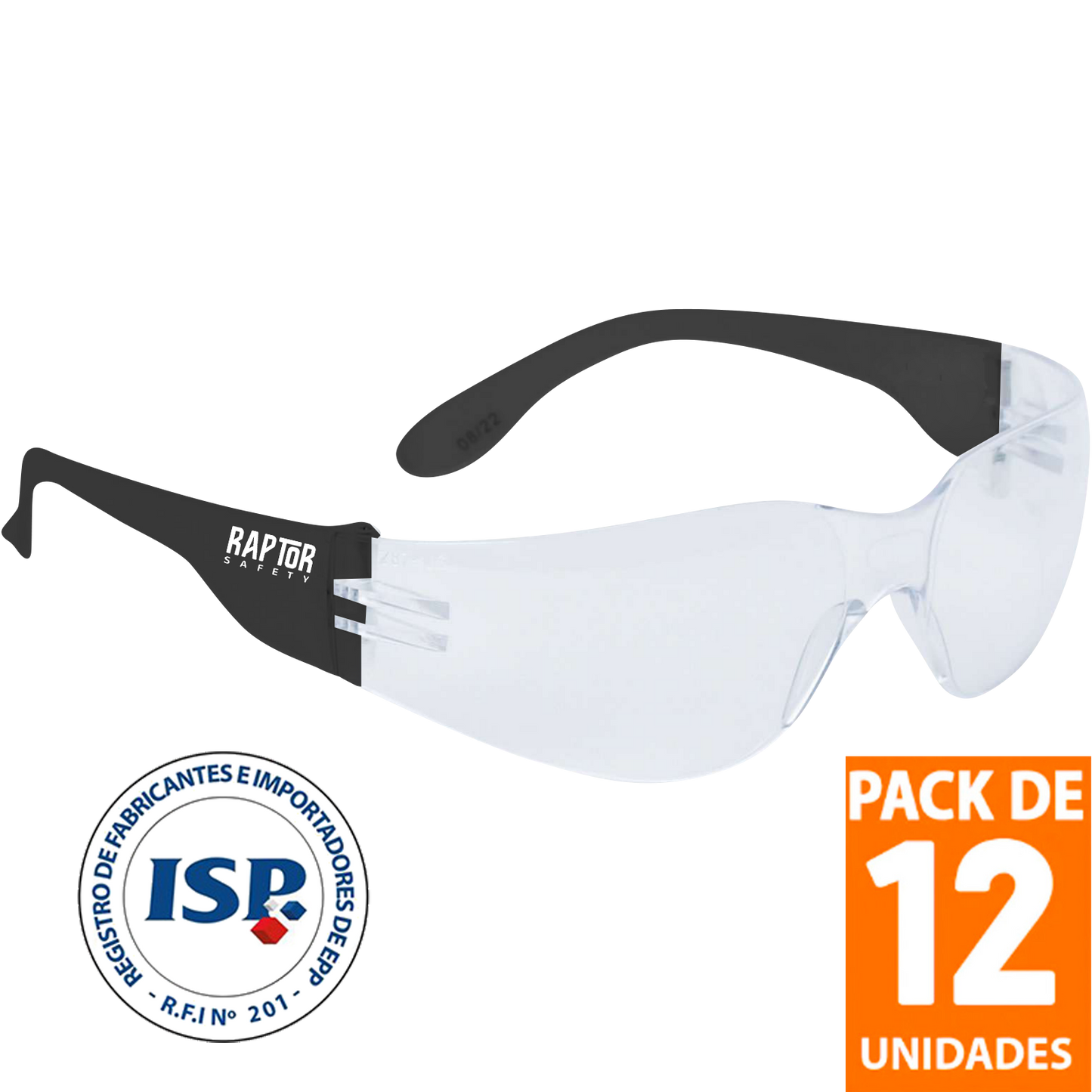 Anteojos de seguridad Raptor Tech (Pack de 12 Unid.)