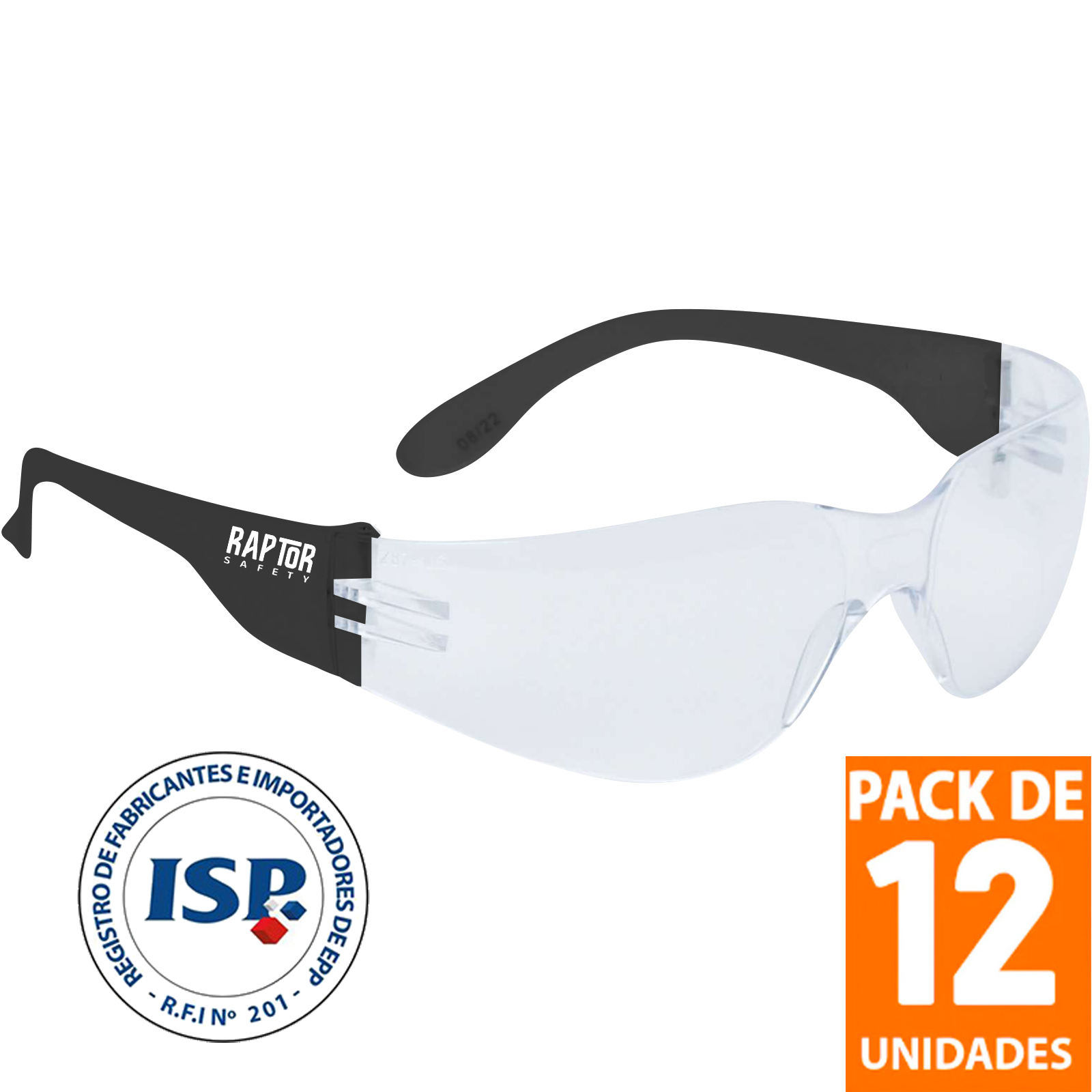 Anteojos de seguridad Raptor Tech (Pack de 12 Unid.)