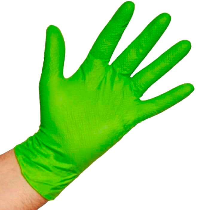 Guante Texturizado  Nitrilo Verde (Caja 50 Unidades)