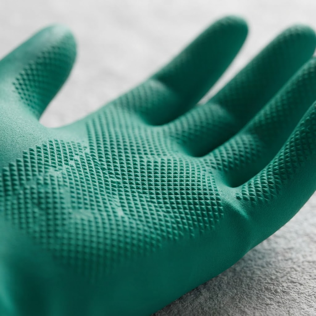 Guante Nitrilo Verde Flocado Eurogloves