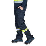 Pantalon Cargo Gabardina Forro Polar Ref. Dia/Noche Azul