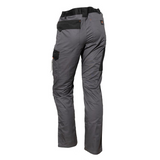 Pantalón Cargo Gabardina Deltaplus Mach 2 Gris/Negro Ribete Naranjo