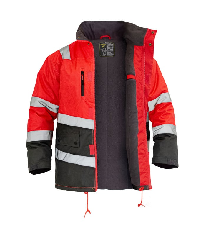 Parka Térmica Hi-Vis Clase 2 Hombre Rojo