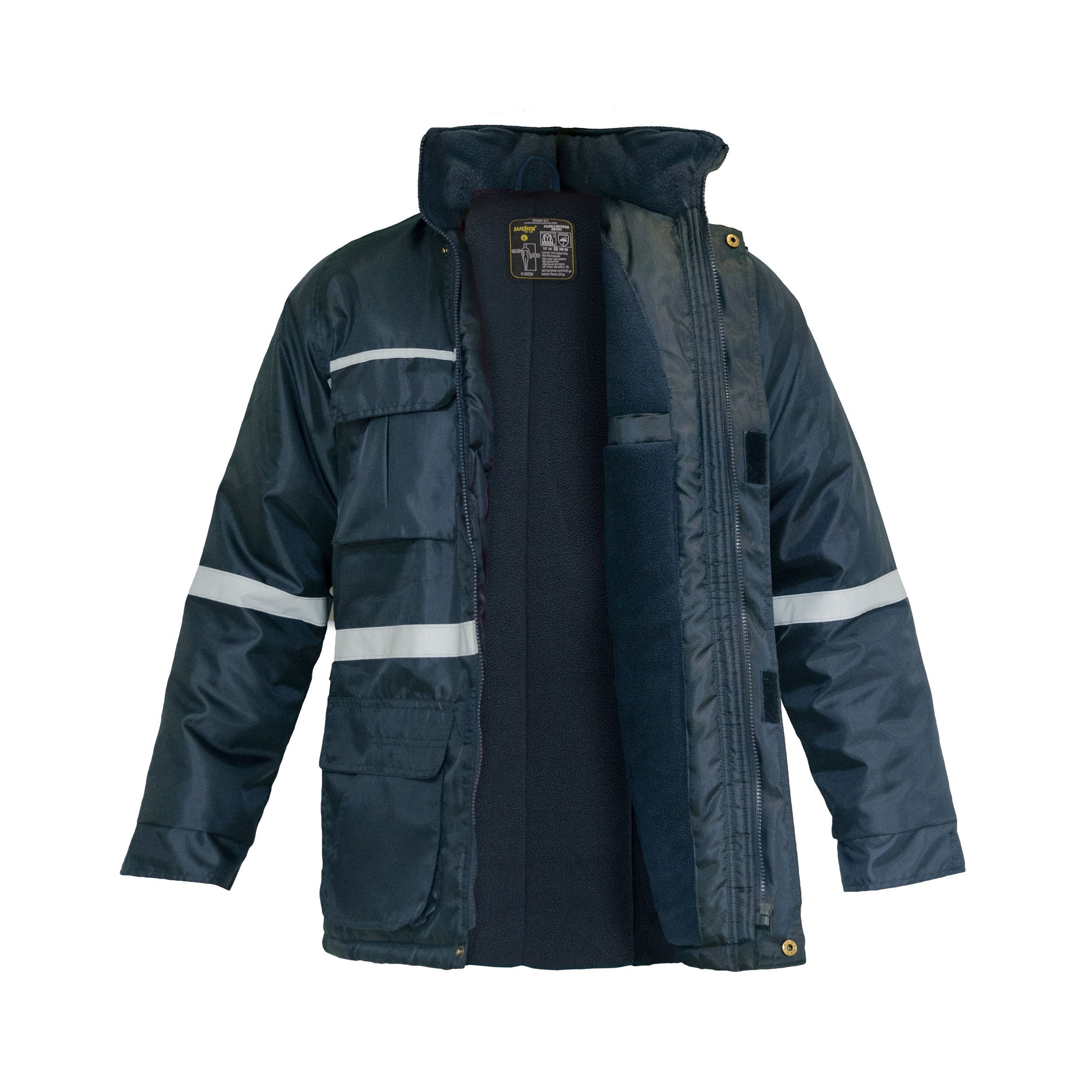 Parka Termica Impermeable Azul C/Reflectante