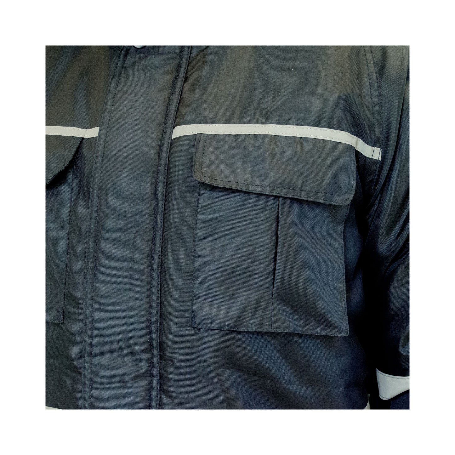 Parka Termica Impermeable Azul C/Reflectante