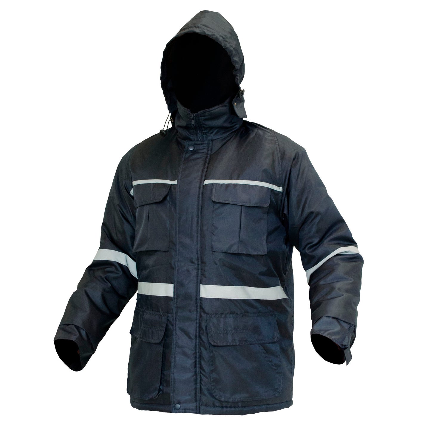 Parka Termica Impermeable Azul C/Reflectante